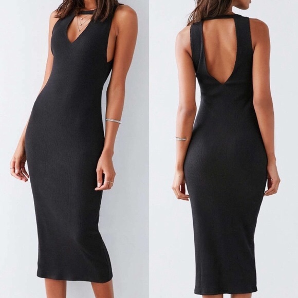Urban Outfitters Dresses & Skirts - Silence + Noise Black Reba Cutout Mock Neck Dress